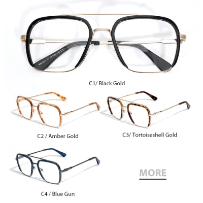 Yeetian Yeto-207 assortiti Mix Acetato metallo Double Bridge Aviation Fashion Occhiali Cornici ottiche