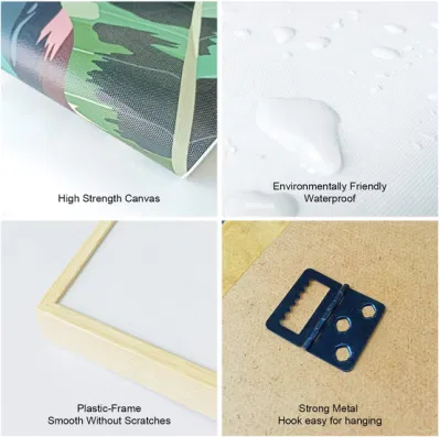 Arte naturale foglie verdi semplici tela pittura Wall Art Frame Piante tropicali Arte per soggiorno decorativa Wall Printing