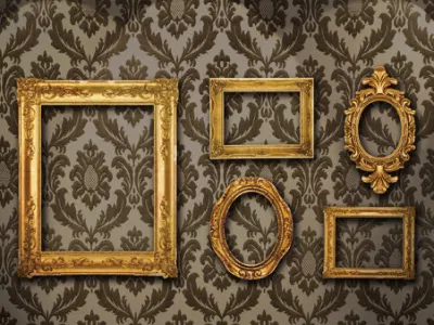  Portafoto vittoriano floreale stile europeo vintage ovale Verticalmente Display fotografico Casa Commercio all&prime;ingrosso cornice antica di legno Specchio Parete