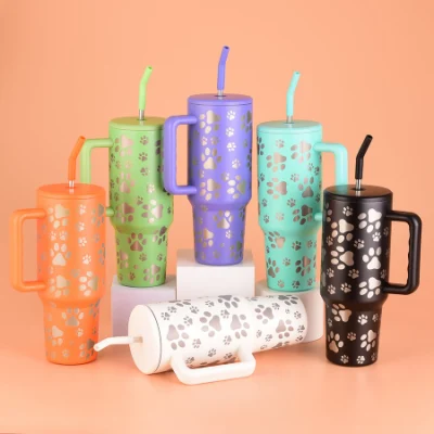 Tumbler trendy da 1.200 ml in acciaio inox doppio Tazza da viaggio a tazza con bicchiere isolato sottovuoto da parete