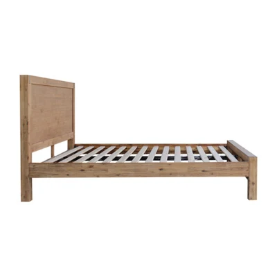 Ultimo prezzo a buon mercato legno piattaforma legno naturale quercia telaio letto Con bordo basso