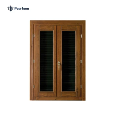 Red Oak Wood Classic CRANK out Casement Window telaio in alluminio Con barre simulate Windows