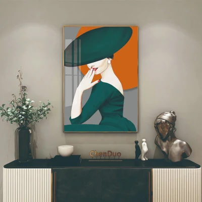 Figura moderna Abstract tela geometrica Pittura Arte Contemporanea Poster Stampa Volti Wall Art immagine per soggiorno arredamento casa