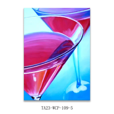Vetro astratto giallo e vino Arte da parete personalizzata Tela stampata Arti per arredamento Casa Wall decor