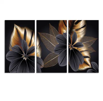 Custom HD impermeabile foglie d&prime;oro Design tela pittura Wall Art