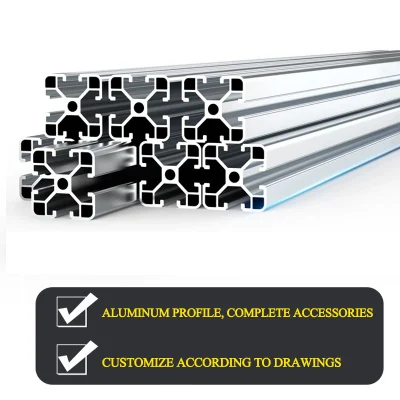 Profilo industriale in lega di alluminio standard europeo, profilo 4040 quadrato Tubo telaio banco da lavoro linea Fish Tank ripiano Accessori tubo
