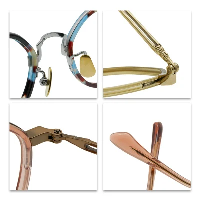Occhiali ottici vintage Unisex acetato Occhiali ottici telaio in titanio