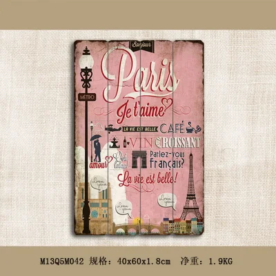 Retro Home personalizzato tela Artigianato legno Wall Art decorazioni