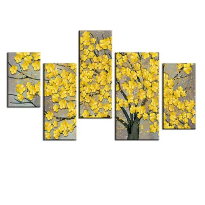 Vendita all&prime;ingrosso di alta qualità Direct 5 pannelli tela muro di verniciatura Arte Design Wall Art per la decorazione vivente