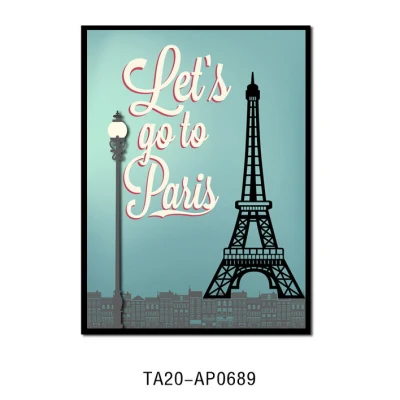Lusso moderno Moda Torre Eiffel sera scenario soggiorno casa Decorazione Wall Art Poster Foto Hanging tela