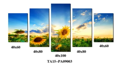 Fine 5 pannelli Ocean Canvas Stampa Hotel Decorative Wall Art Stages