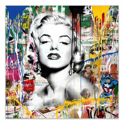 Fabbrica all&prime;ingrosso colorful Pop Girl Canvas Watercolor dipinti Wall Art