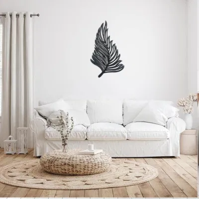 3D esclusivo legno nero metallo foglia estetica decorazione parete