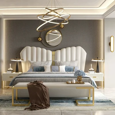 Casa Mobili personalizzato Queen King Size Oak Wood Beach House Camera da letto letto con letto in legno