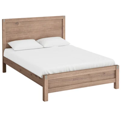 Ultimo prezzo a buon mercato legno piattaforma legno naturale quercia telaio letto Con bordo basso