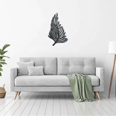 3D esclusivo legno nero metallo foglia estetica decorazione parete