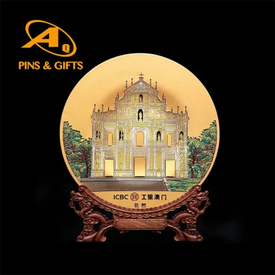 Vendita all&prime;ingrosso OEM Parinting mano resina souvenir decorazione Casa piastra multipiastra Placca di legno ricordo