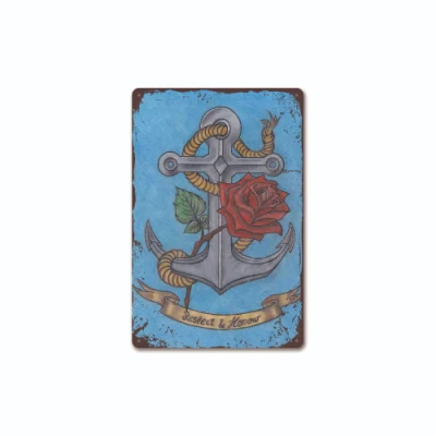 Poster vintage con cartelli in alluminio Rustic Metal