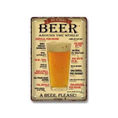 Design divertente Vintage Metal Signs per Bar