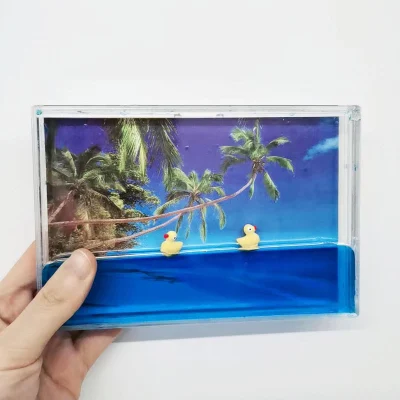 Carino olio sirena blocco acrilico cornice foto
