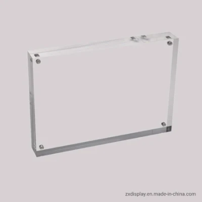 Cornice fotografica acrilica trasparente con magnete in vetro Plexi