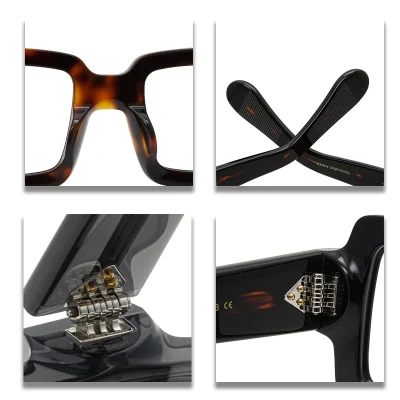 Vetro con cornice grande in acetato quadrato con logo personalizzato alta qualità fatto a mano Telaio per occhiali ottici in acetato Unisex spesso