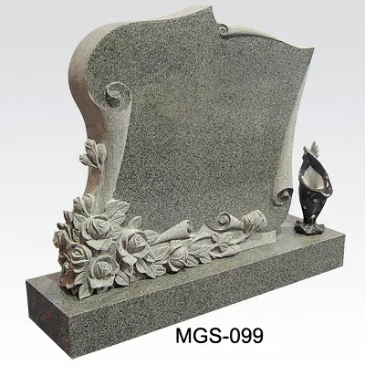 Pietra naturale Grigio granito Monumento personalizzato pietra di testa di Gravestone Tombstone