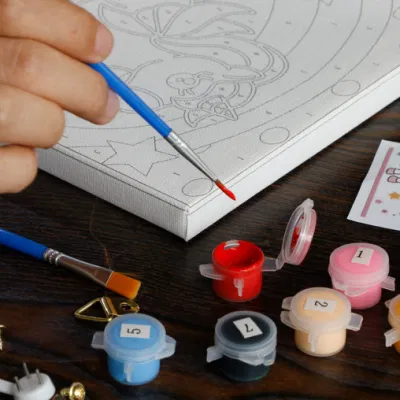 Tela prestampata personalizzata e più venduta per la verniciatura di un design personalizzato Vernice acrilica a olio colorato da Numbers per bambini e adulti