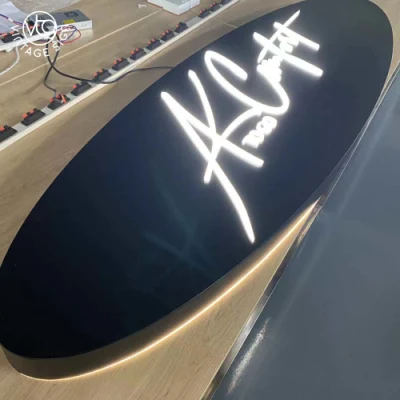 2&quot; lettere in metallo Indietro numeri di casa illuminati 3D personalizzato retroilluminato Segno