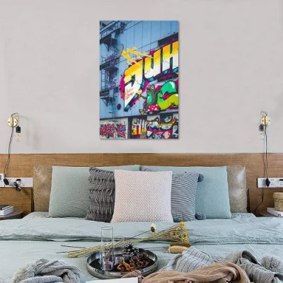 Factory Hot sale bere rana Banksy Graffiti Wall Art colorato Tela Stampa immagine Casa moderna decorazione parete pittura Galleria avvolto Soggiorno