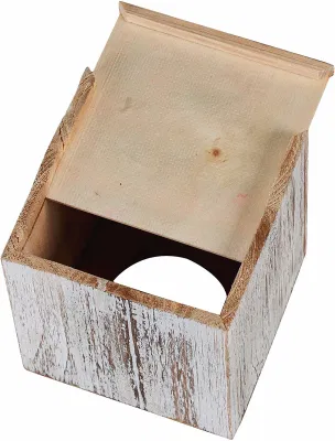 Tovagliolo per portaspazzole decorativo quadrato con rivestimento in tessuto di legno Dispenser per decorazione domestica e bagno