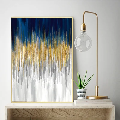 Pittura astratta di arte di parete di lusso d&prime;oro decorazione moderna della casa tela Stampa di immagini eleganti nel pannello Art Set