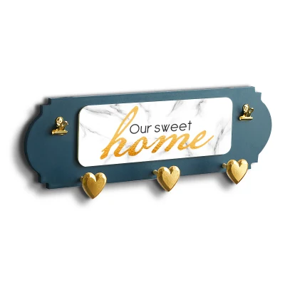 Placca da parete in legno con ganci la nostra parete Sweet Home Decorazioni Home segni personalizzati gancio