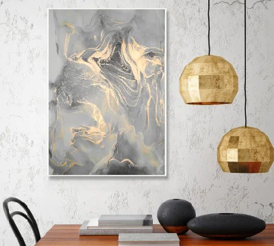 Gold Abstract Canvas Bronzing Stampa Entryway sfondo Wall Art con Dipinto a olio di tela incorniciata Wall Art foglia d&prime;oro