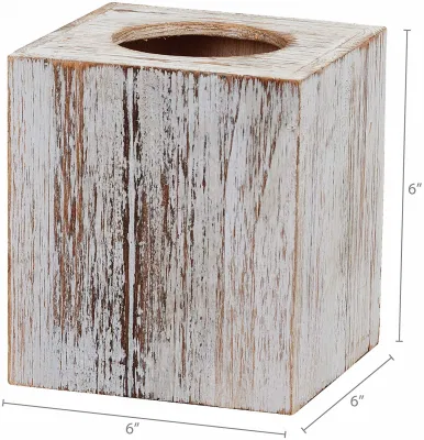 Tovagliolo per portaspazzole decorativo quadrato con rivestimento in tessuto di legno Dispenser per decorazione domestica e bagno