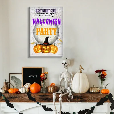 New Custom LED Halloween decorazione pittura Home Hanging pittura tela Stampa