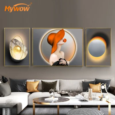 Donna moderna con Hat Artwork Pittura per arredamento domestico