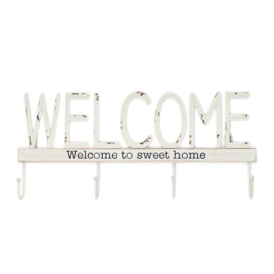 Home Beato / Benvenuto / sorriso / Famiglia / sogno / Happy Home ganci porta chiave metallo ferro da parete quantità Gancio in tessuto