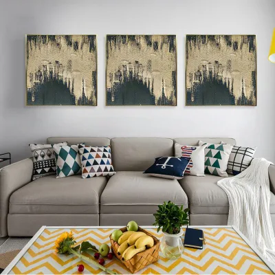 Nordic Abstract Vintage Canvas Picture Hanging Wall decorazione cornice in alluminio Dipinti ad olio