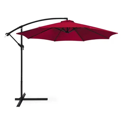 Base ombrello forma rotonda ghisa Nero verniciatura a polvere Parasol Patio a ombrello base
