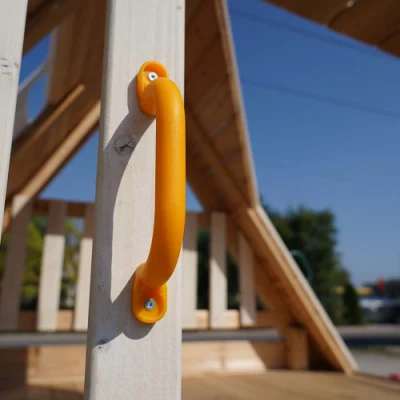 Set per altalena per bambini e telaio per arrampicata in legno scorrevole per Scuola cortile