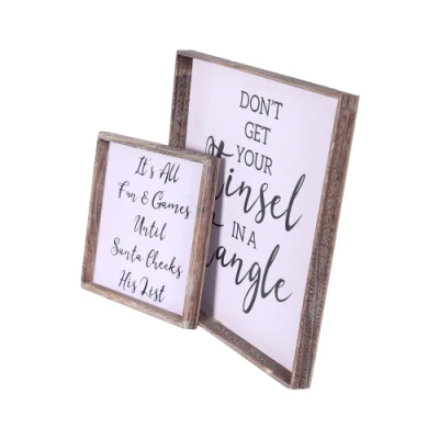 Set decorativo a parete di 2 cartelli BSCI con aggancio