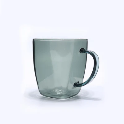Tazza per caffè in bottiglia in vetro a doppia parete con alto contenuto di borosilicato