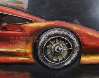 Dimensione del ferro 3D dell&prime;automobile sportiva di arte della parete della pittura a olio della decorazione del metallo