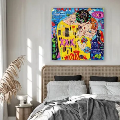 Fabbrica all&prime;ingrosso Pop Monkey decorazione tela Acquerello dipinti Wall Art