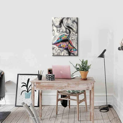 OEM Graffiti Wall Art Tongue Poster Canvas Stampa strada colorata Decorazioni Art Wall per soggiorno con camera da letto