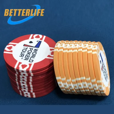Chip rettangolari da poker 28g Clay Square Casino Royale chip con Numeri di stampatura placca Clay Poker chip