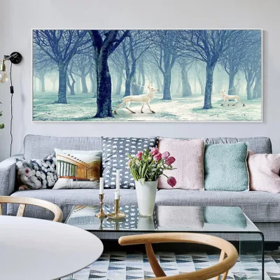 Incorniciato unico Wall decor Modern Landscape Canvas stampe d&prime;arte per Soggiorno