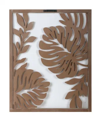 Nuova semplice pianta intagliata Wall Art Farmhouse Geometric Frame Hanging Placca Home Deco