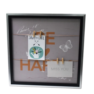 Cornice fotografica con clip in plastica da collage personalizzata